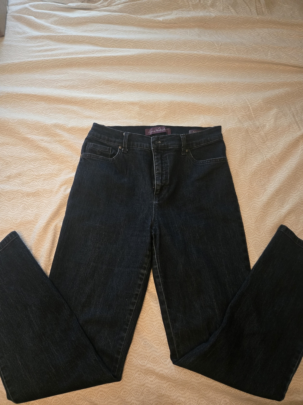 Gloria Vanderbilt Dark Blue Straight-Leg Jeans